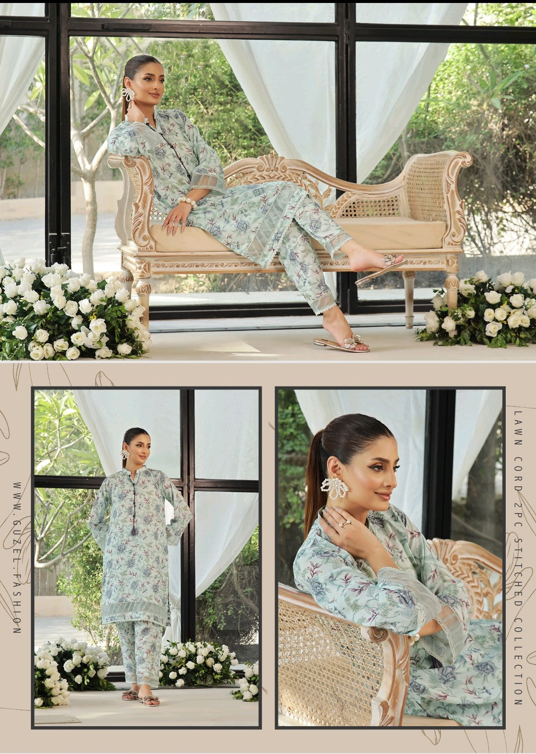 Guzel Zinnia Stiched 2 piece lawn suit